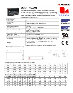 Sealed Lead Acid battery/3FM7(6V7AH)