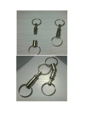 pull apart key ring/quick released key ring