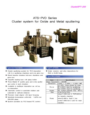 Cluster system for Oxide and Metal sputtering