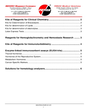 Biochemistry reagents