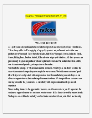 Shanghai Tricon Outdoor Products Co., LTD