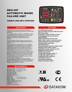 DKG 307 CAN/MPU Automatic Mains Failure Unit