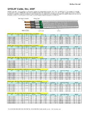 Submersible Cable, QYEL5F, 450F, 5KV, Flat