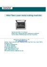 mini fiber laser metal cutting machine for stainless steel/ carbon steel/ aluminum / brass