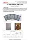 Mirror Defogger/anti-fog film/fogfree film/heating pad