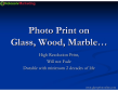 Print Photos on Glass, Wood, Marble