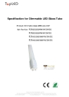 Dimmable Glass tube with common switch 0.6m 0.9m 1.2m 1.5m