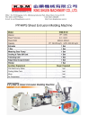 PP/HIPS Sheet Extrusion Molding Machine