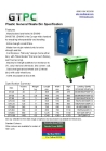 medical plastic general wheelie waste bin trash can with EN840