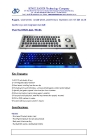 Stainless steel backlight keyboard with LED individually-lit keys
