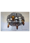 Egyptian Brass Chandelier With Multiple Color Glass - Chandelier Lighting - # Ch-105