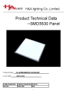 SMD5630 11mm 3200lm 600x600 Led Panel Lighting
