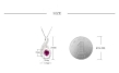 925 sterling silver pendent design with natural 5*7 Oval ruby gemstone