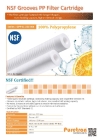 PURETRON NSF Certified 10 inch Polypropylene 5 micron NSF Grooves PP Filter