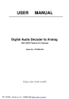 Digital Audio Decoder to Analog  