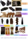 factory price, high quality, mixed colour remy hair weft