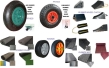 Rubber wheel for wheel barrow