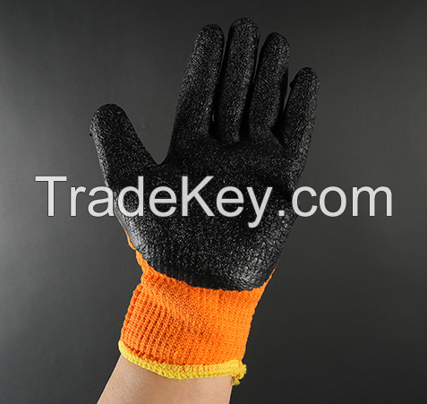 High Quality Customized Logo Breathable Dipped Latex Work Gloves Wear-resistant for Construction Warehouse Gardening Gloves