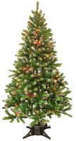 6,5' замороженная рождественская елка благородного оптического волокна искусственная - Multi свет