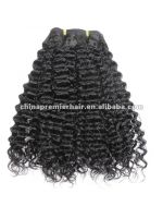 Top Quality Indian Remy Hair 1#,1b#,2#,4# 10"-26" Virgin Kula Curly Human Hair Machine Wef