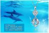 продающ ожерелье любовника, серебряные шкентели, соединяют шкентель zircon дельфина, покрынную платину 3 уровней