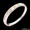 0.50 carat natural yellow canary white diamonds band