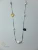 Ожерелье перлы PNA-063 с цепью стерлингового серебра