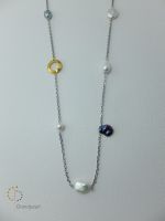 Ожерелье перлы Pna-063 с цепью стерлингового серебра