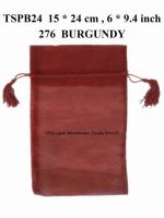 Мешок W/tassel Tspb24 Burgundy Organza