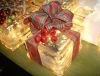 120 V. lighted holiday Glass Blocks (wrapped in your choice of ribbon)