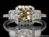 4 cts. brown diamond ring dark champagne diamond ring