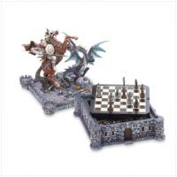 Комплект шахмат дракона и рыцаря