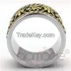 TK2236 Stainless Steel Jet Black Epoxy Ring