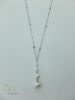 Ожерелье перлы PNA-053 с цепью стерлингового серебра