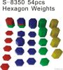 54PCS Hexagon Weights