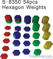 54pcs Hexagon Weights