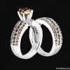 4.5 ct. chocolate diamonds engagement ring band set