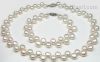 комплект ожерелья & браслета перлы кнопки белизны 7.5-8.5mm просверленный верхней частью