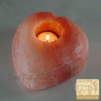 수정같은 촛대, 히말라야 소금, 바위 Tealight 홀더