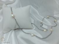 Ожерелье перлы Pna-001 с цепью стерлингового серебра