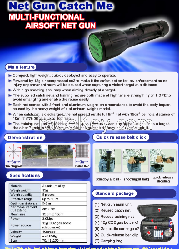 Raysun CATCH ME (NET GUN) By Taiwan Nazih Secutech&Solution Co. Ltd
