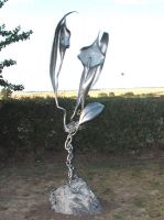 Скульптура сада металла