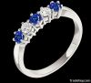blue GENUINE diamonds1.50 ct. 5 stone engagement ring