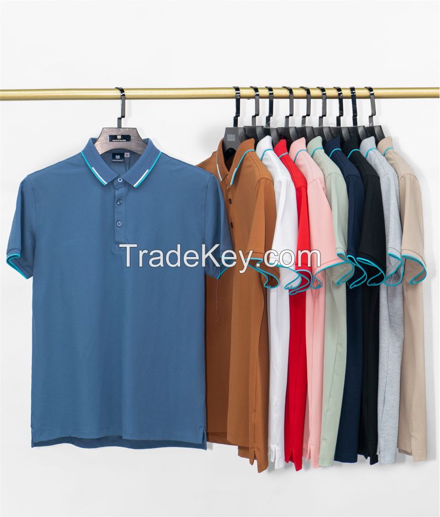 Men's Cotton Polyester Spandex Polo Shirt Ã¢ï¿½ï¿½ Stretchable & Comfortable Fit