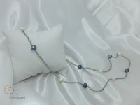 Ожерелье перлы Pna-067 с цепью стерлингового серебра