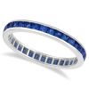 Princess-Cut Blue Sapphire Eternity Ring Band – Allurez