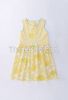 Tutti Fruity Girl's yellow dress with contrast pigquet trim