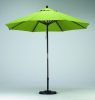 9 Foot Round Hard Wood Lime Green Umbrella