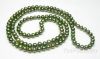 Пресноводное близко круглое зеленое ожерелье перлы веревочки n оперы
