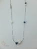 Ожерелье перлы PNA-075 с цепью стерлингового серебра